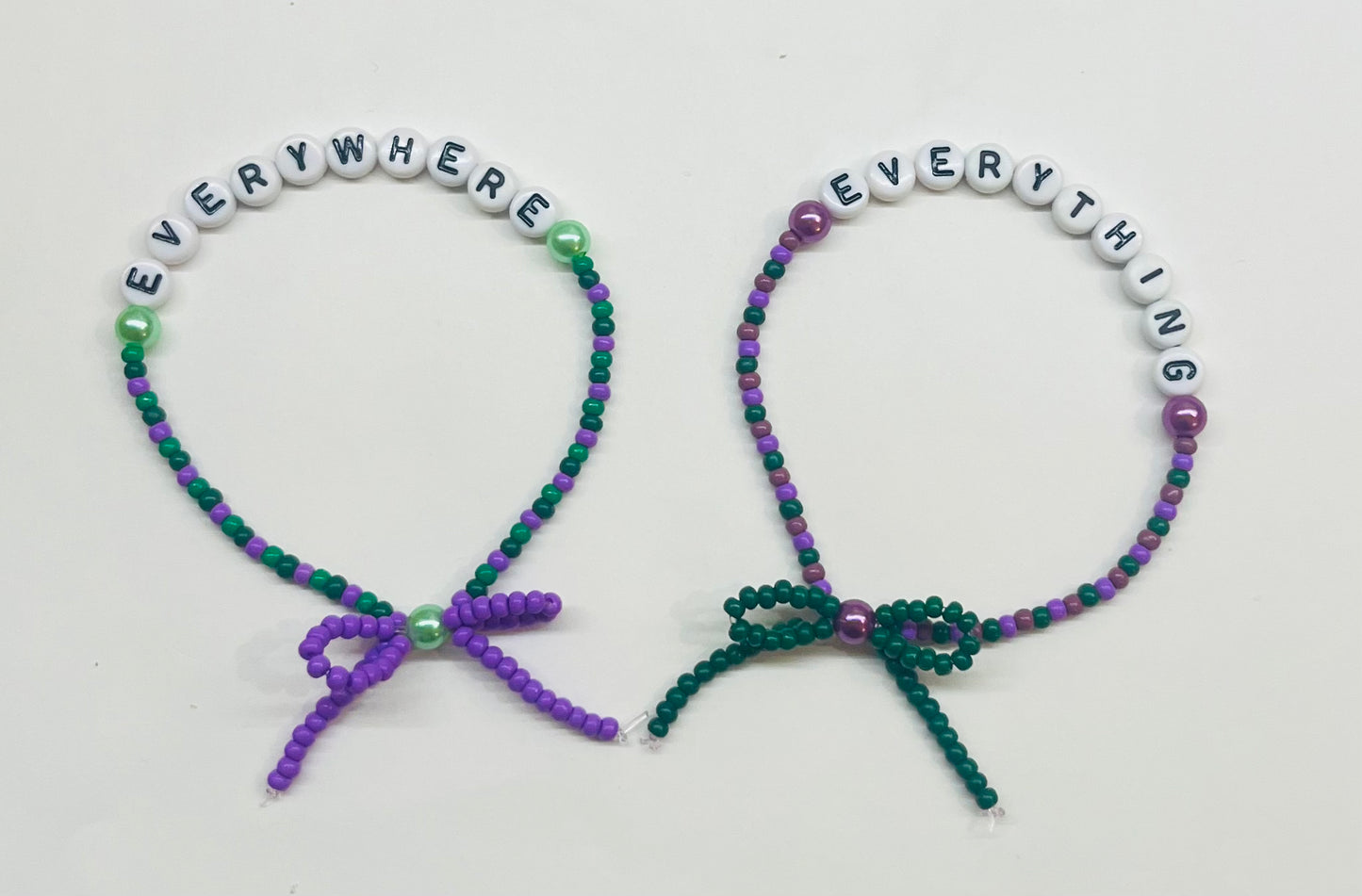 “Everywhere, Everything” Beaded Bow Bracelet Set