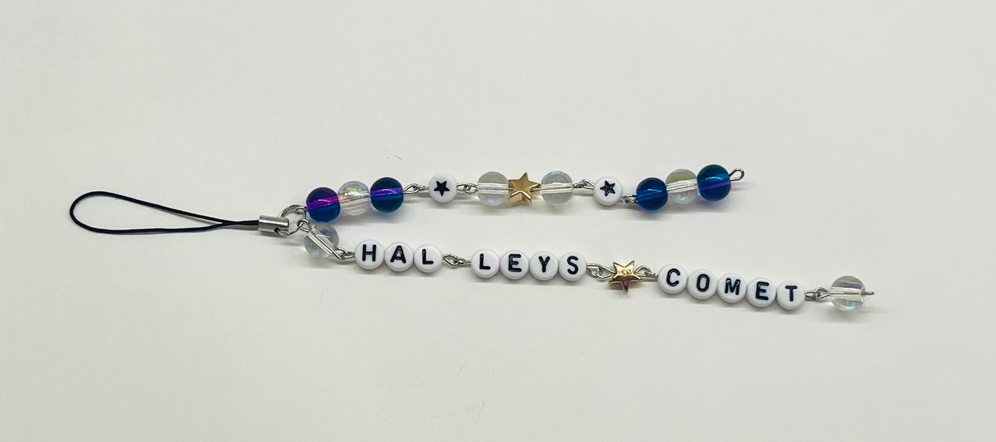 “Halleys Comet” Beaded Keychain/Phone Charm