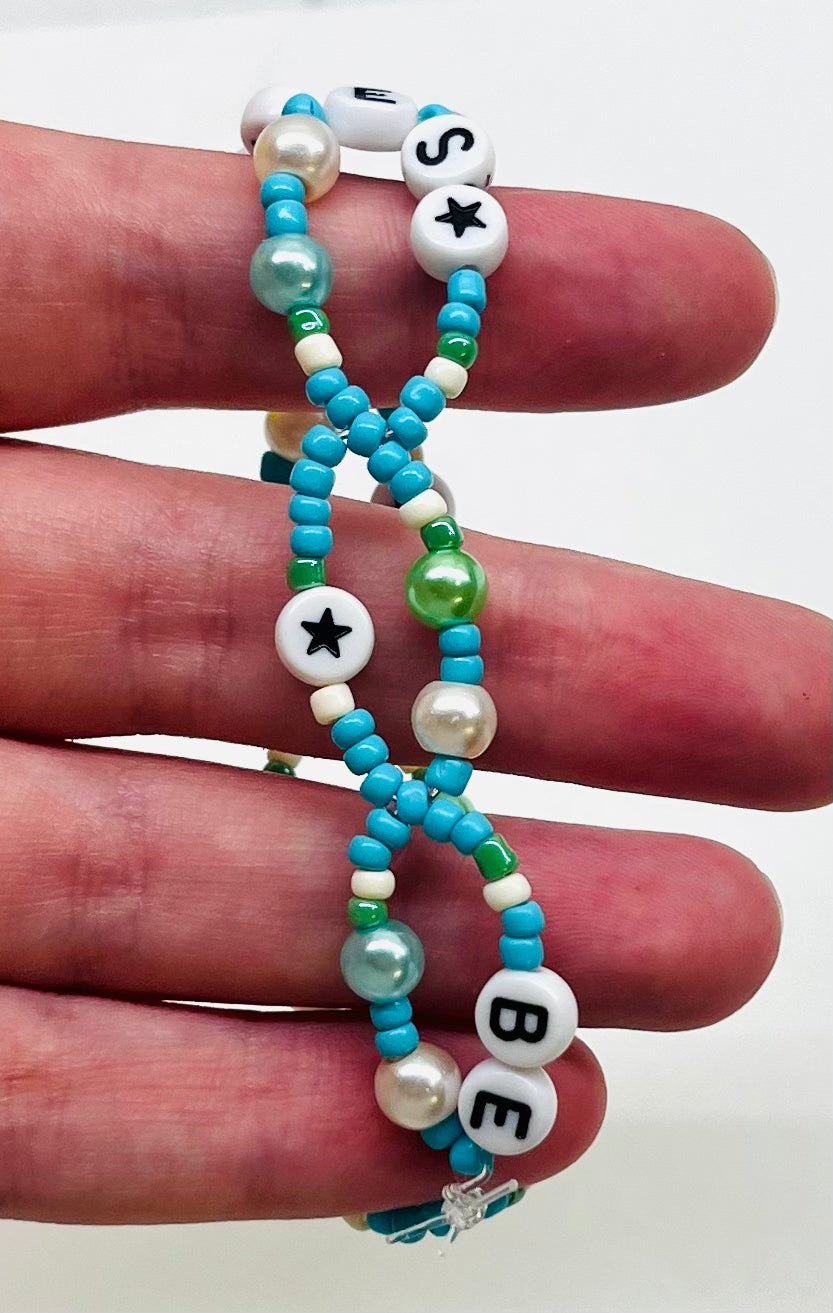 “ocean eyes” Beaded Wavy Bracelet