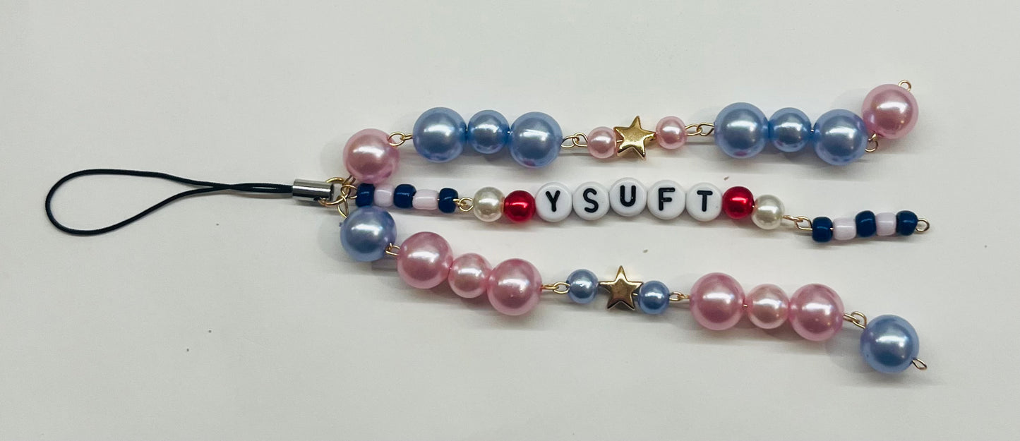 “YSUFT” (You Signed Up For This) Beaded Keychain/Phone Charm