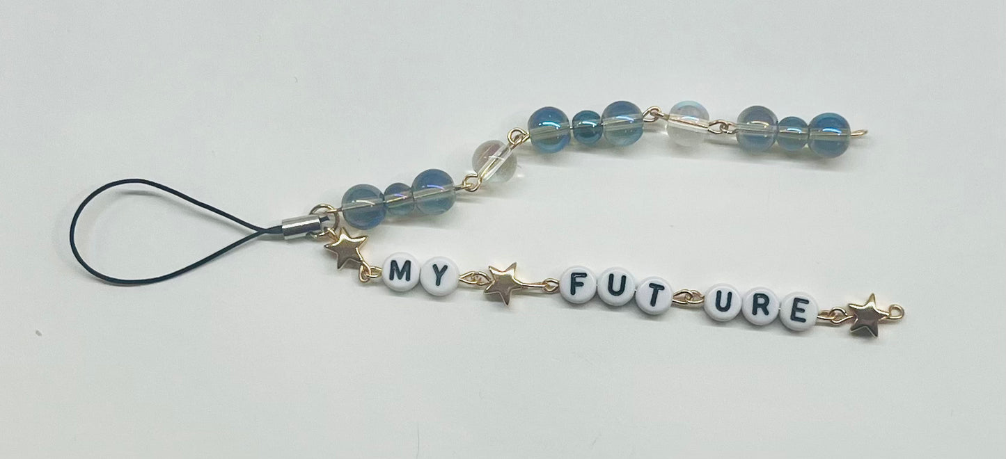 “my future” Beaded Keychain/Phone Charm