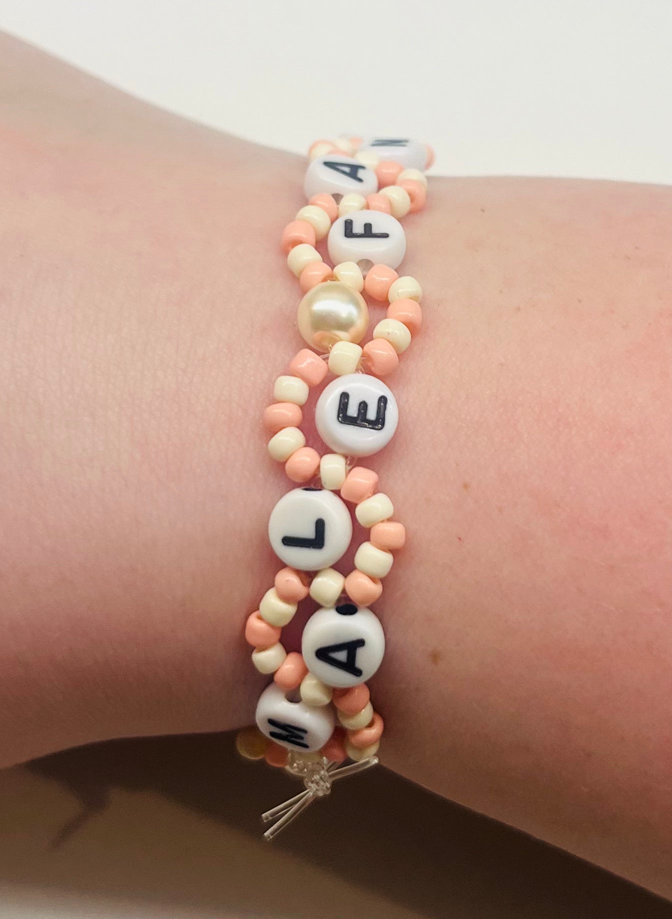 “Male Fantasy” Beaded Wavy Bracelet