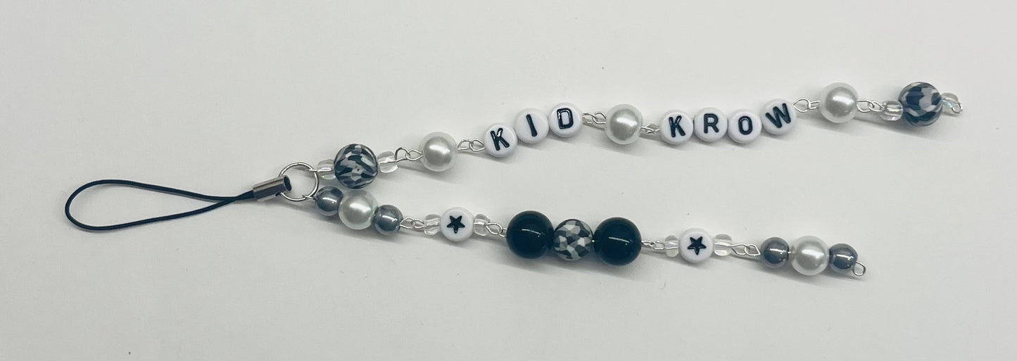 “Kid Krow” Beaded Keychain/Phone Charm