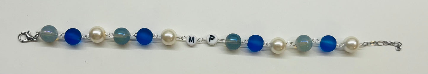 “MP” (Maisie Peters) Beaded Wire Bracelet