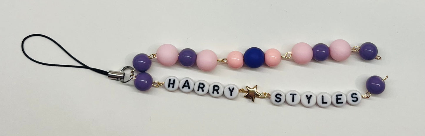 “Harry Styles” Beaded Keychain/Phone Charm