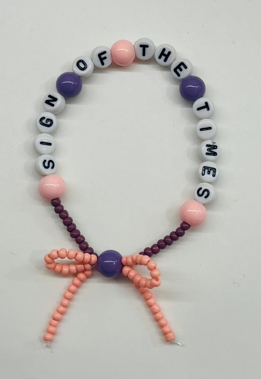 “Sign of the Times” Beaded Bow Bracelet
