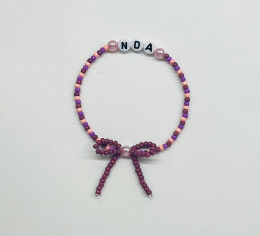 “NDA” Beaded Bow Bracelet