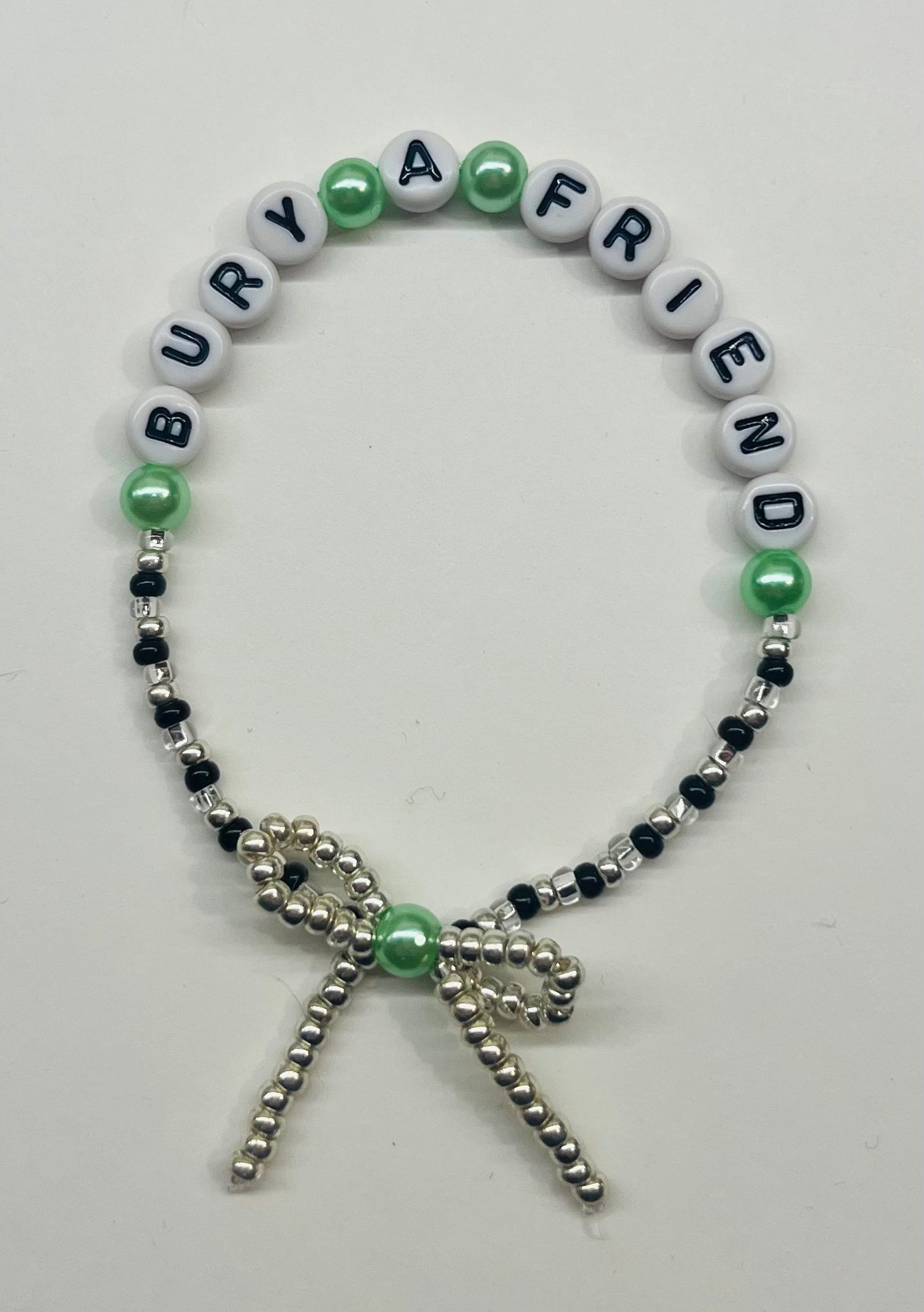 “bury a friend” Beaded Bow Bracelet