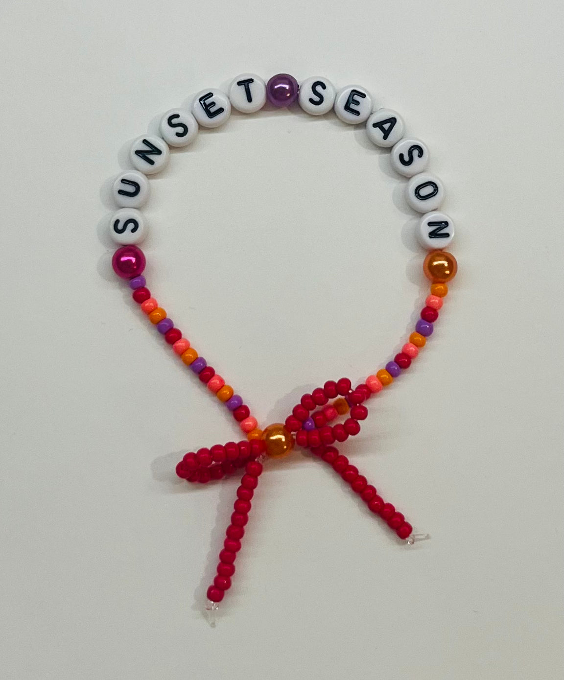 “Sunset Season” Beaded Bow Bracelet